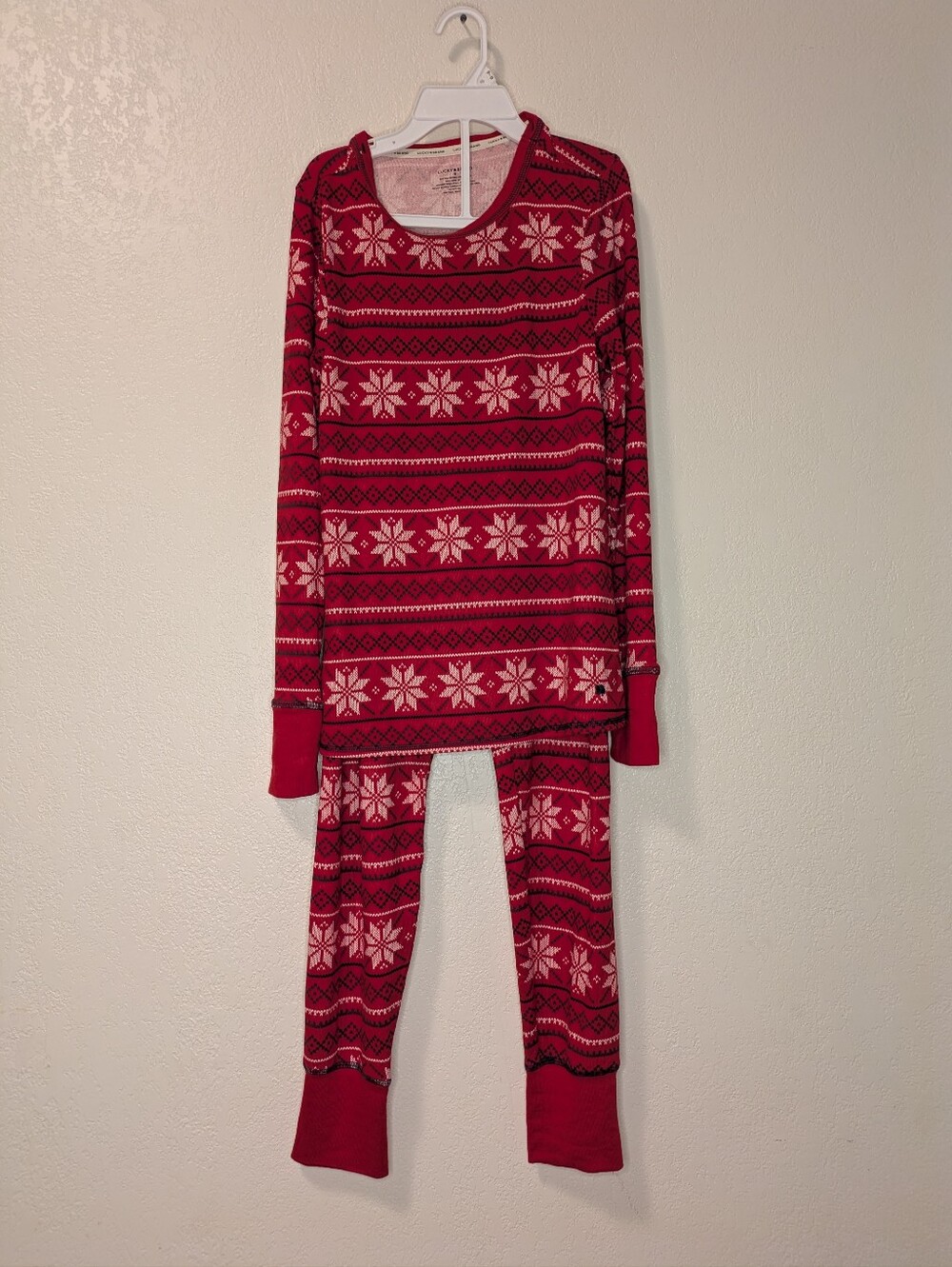 Lucky Brand Women's Fair Isle Snowflake 2-piece Jogger Lounge Set Size Medium